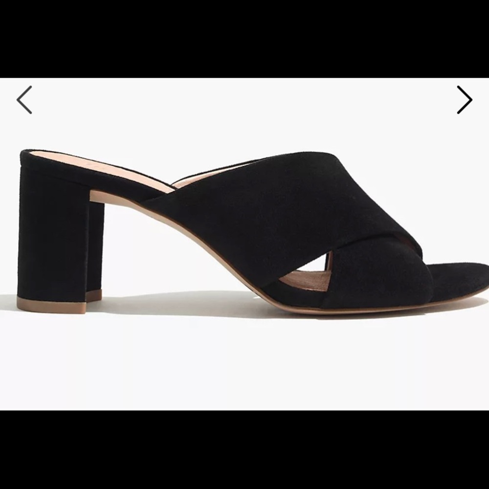 Madewell Greer Black Suede Mule 7.5
